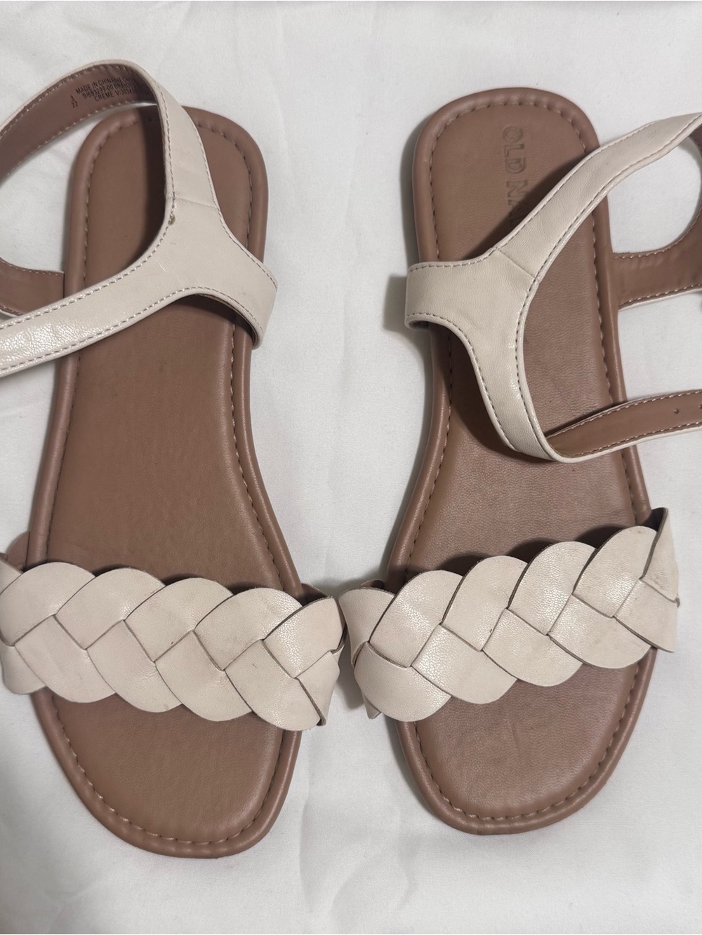 Vince Camuto Women's Braided Strap Sandals in Light Beige